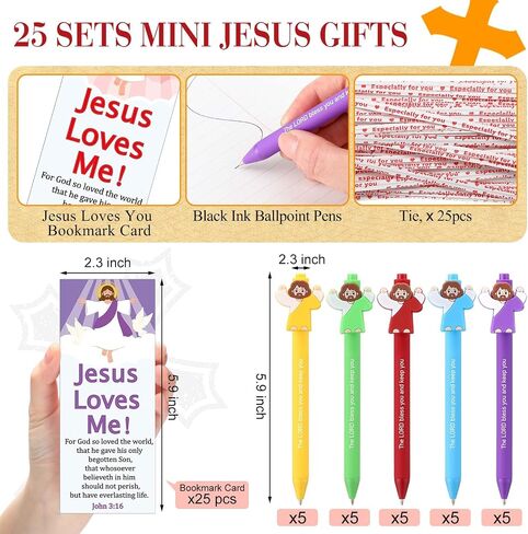 25 PCS ALES MAINTH STINS THE XMAS CHRISTION GIFTS BROK تشمل شخصيات يسوع القليل in Saudi Arabia