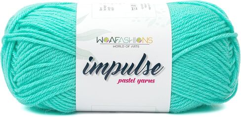 Woafashions الدافعة يدوية الخيوط والكروشيه (Aqua) (100gms / 3.5 أوقية) in Kuwait