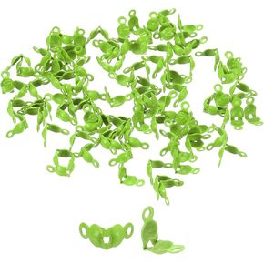 uxcell 200pcs Open Bead Tips Knot Covers, 1mm Metal Clamshell Crimp Fold-Over Calotte Ends Caps for DIY Bracelets Necklaces Crafts Jewelry Making, Black