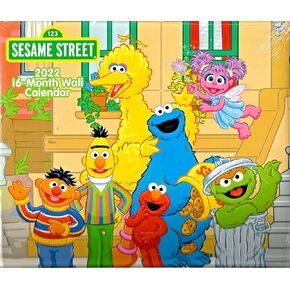 Sesame Street 2022 Wall Calendar 16 Month Kids Calendar Featuring Big Bird, Elmo, Bert & Ernie, Cookie Monster, Oscar and Abby Cadabby