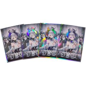 Time Walker 50ct Holographic Flashing (Arianna The Labrynth Servant) Top Loading Trading Card Sleeves Deck Protector for YuGiOh/Japanese Sized Cards 63x90mm (15)