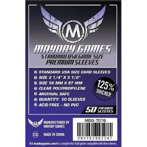Mayday Games 56 x 87 mm Sleeves Standard USA Premium Card Game
