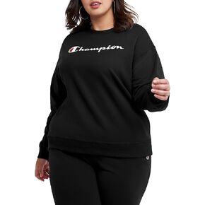 سويت شيرت نسائي من Champion، Powerblend، رقبة دائرية للنساء، نص (يتوفر مقاس كبير) in Kuwait