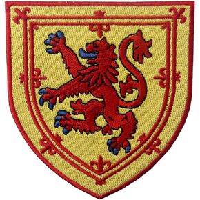 Scotland Coat of Arms Embroidered Emblem Cross Lion Shield Iron On Sew On Patch
