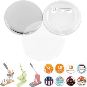 BEAMNOVA 1000 Sets of 32mm Button Maker Supplies 1.26 in (Approx. 1-1/4 inch) Button Blanks for Pin Press Maker Parts Round Badge Maker Machine