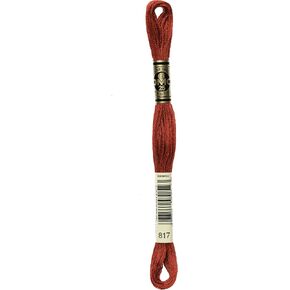 Dmc 6-Strand Embroidery Cotton 8.7yd-Very Dark Coral Red