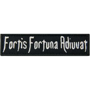 EmbTao Fortis Fortuna Adiuvat Fortune Favors The Brave Morale Tactical Patch Embroidered Applique Fastener Hook & Loop Emblem