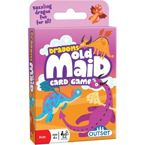 Outset Media Dragons Old Maid Card Game - The Classic Game of Old Maid with Dragons Featured on 37 Over-Sized Cards for 2 to 4 Players Ages 4 and up