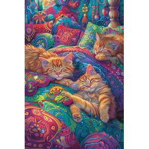 DIY 5D Diamond Painting Kits for Adults Diamond Art Jesus Loves Cats Diamond Painting Full Drill Crystal Rhinestone Embroidery Craft Kits for Home Wall Decor Gifts 8x12 Inch