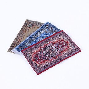 Miniature Dollhouse Woven Rugs,1:12 Scale Miniature Vintage Carpets,Mini House Accessories Dollhouse Decoration,3PCS