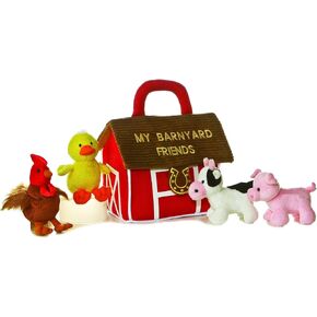 Aurora® Engaging Baby Talk™ My Barnyard Friends II™ Baby Stuffed Animal - Sensory Delight - Interactive Learning - Multicolor 8 Inches