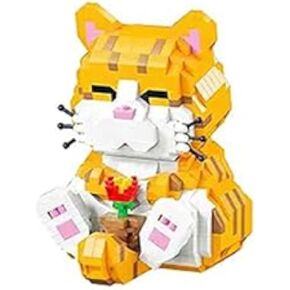 Cute Orange Cat Building Set, Micro Mini Building Blocks Kit for Boys & Girls (834 Pcs)