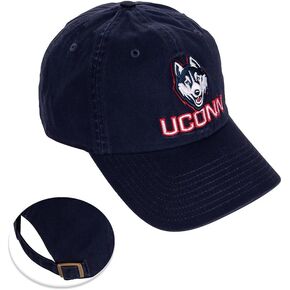Desert Cactus University of Connecticut UConn Baseball Hat Huskies Brimmed Embroirderd Hats Cap Adjustable Cloth Strap Adult (Style F1) Grey