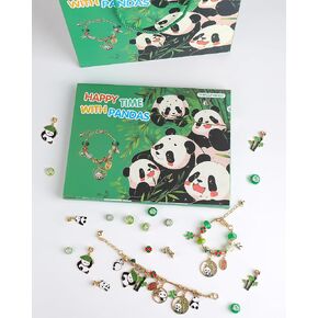 GONEOP Charm Bracelet Making Kit, A Cute Panda Girls Toys, Arts and Crafts Gifts for Ages 6 7 8-12 with DIY Jewelry Making Kit, Self-Expression