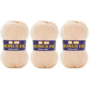 Hayfield Bonus DK - White (961) - 100g - Pack of 3