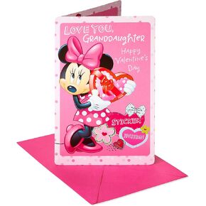 American Greetings Disney Valentines Day Card for Granddaughter (Cute As A Button)