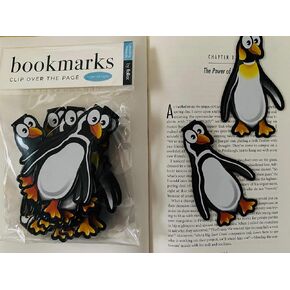 Penguin Bookmarks Bulk Animal Clip Bookmarks for Students Kids Teens Girls Boys Pack of 20 Funny Bookmarks Reading Incentives and Awards Reading Programs Birthday Party Favors Classroom Prizes