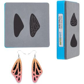 SUPERDANT Leather Earrings Cutting Die Butterfly Dangle Earrings Wings Die Cutter Women Girls Pendant Die Cuts Machine Faux Leather Dies for Butterfly Lover Jewelry Gifts DIY Decoration