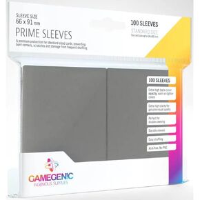 Prime Standard-Sized Card Sleeves | 100 Pack of 66 mm by 91 mm Card Sleeves | Premium Quality Card Game Holder | Use with TCG and LCG Games | Extra High Clarity | Pink Color | Made by Gamegenic