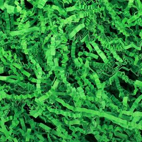 Outus 2LB Crinkle Cut Paper Shred Filler Shredded Paper for Gift Box Crinkle Paper Metallic Shredded Crinkle Cut Paper Easter Grass Tissue Paper for Wedding Birthday Wrapping Boxes Bags(Green)