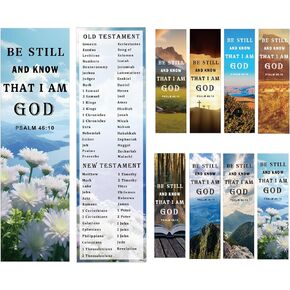 24 Pcs Bilingual Bible Spanish English Bookmarkers Reading Christian Religious Bookmarks Book List by Old and New Testament Chapter Bible Guide Fathers Day Church Gifts Inspirational Book Markers