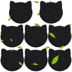Cat Litter Box Charcoal Filters: 8 Pack Stick-on Activated Carbon Charcoal Filters Compatible with Most Cat Litter Box, Carbon Charcoal Filters for Cat Litter Box, Absorbing Odor, Keep Home Fresh