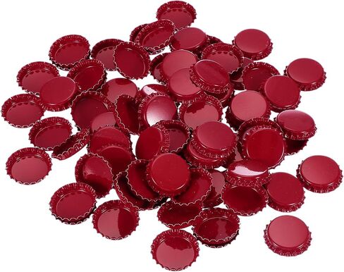 PATIKIL 50 PCS Bottle Caps for Crafts, 1 Inch Double Sided Printing Metal Bottle Caps Bulk Flattened Charm for DIY Craft Embellishments Badge Making, Pink in Saudi Arabia