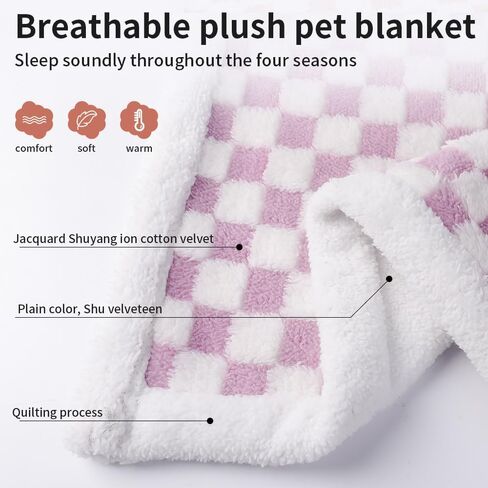 Ultra-Soft Pet Blanket - Waterproof Dog Blanket, Cat Blanket, Perfect for Dog Beds and Dog Crates, Machine Washable and Durable (Black, M30*40inc) in Saudi Arabia