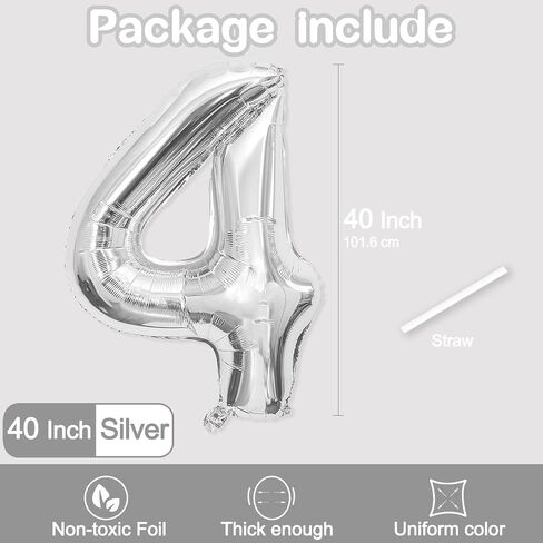 21 Balloon Number, 40 Inch Silver Foil Balloons Giant Jumbo Helium Number 21 or 12 Balloons for Boys Girls 21th 12th Birthday Decorationss Anniversary Events Party Decorationss (Silver) in Saudi Arabia