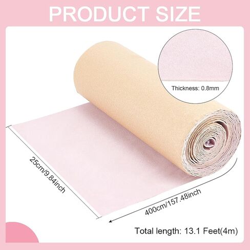 benecreat 157.5x10 inch pearl pink kondantsive velvet flock liner ، soft velvet liner slock sticks stice stite for the of jewelry merker termers ints decoration did. in Saudi Arabia
