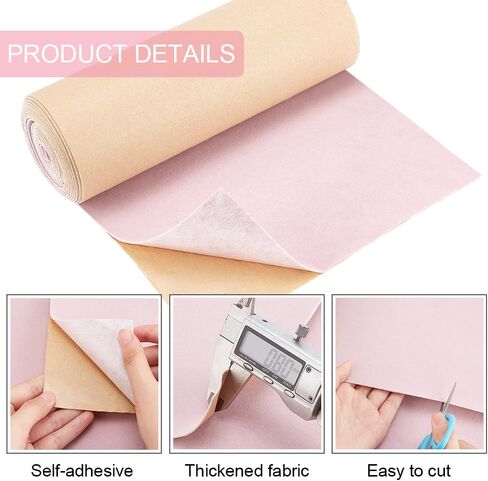 benecreat 157.5x10 inch pearl pink kondantsive velvet flock liner ، soft velvet liner slock sticks stice stite for the of jewelry merker termers ints decoration did. in Saudi Arabia