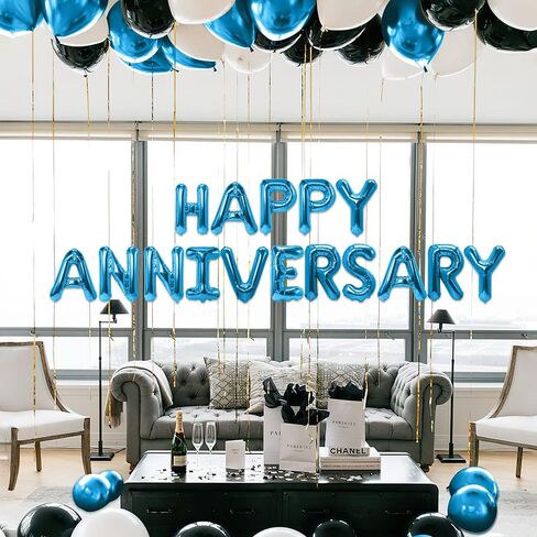 Gold Balloons, 20inch, Happy Anniversary Balloons, Happy Anniversary Banner, Anniversary Party Decorations, Birthday Party Decorations, Anniversary Decorations Gifts in Saudi Arabia