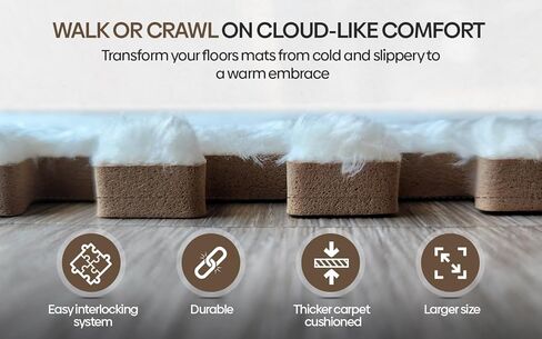 16 قطعة سجادة مربعات اللغز حصيرة 49 "× 49" بلاط السجاد المتشابك ، بلاط أرضية الرغوة لملعب الطفل - الأطفال ناعمة يلعب الحصير المضادة للانزلاق بانوراما بلعب سجادة غرفة (أسود ، رمادي ، أبيض) in Kuwait