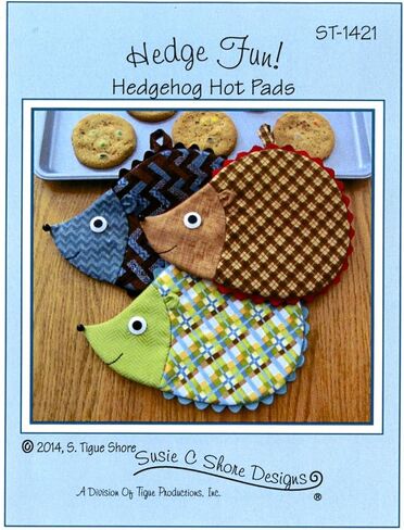 Hedge Fun! Hedgehog Hot Pads Pattern by Susie C. Shore Designs ST-1421 7" x 9" in Saudi Arabia