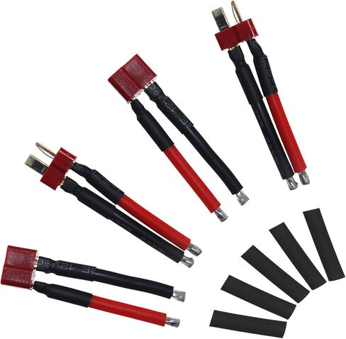 T Plug Female and Male Deans Connectors with 12awg Silicone Wire for Rc Lipo Battery Connector Drone car (1 Pair Female&Male) in Saudi Arabia