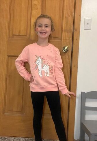 Little Girls Sweatshirts Cotton Long Sleeve Crewneck Pullover Toddler Kids Winter Warm Shirt Sweater Tops 2t-8t in Kuwait