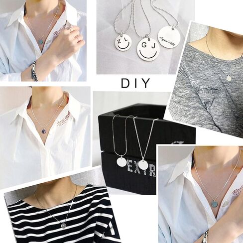 925 Sterling Silver Flat Blank Round Pendants Stamping Tags Engravable Coin Disc Plate Gold Charms for Necklace Bracelet Jewelry DIY in Saudi Arabia