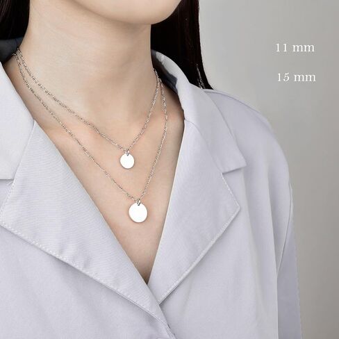 925 Sterling Silver Flat Blank Round Pendants Stamping Tags Engravable Coin Disc Plate Gold Charms for Necklace Bracelet Jewelry DIY in Saudi Arabia