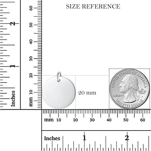 925 Sterling Silver Flat Blank Round Pendants Stamping Tags Engravable Coin Disc Plate Gold Charms for Necklace Bracelet Jewelry DIY in Saudi Arabia