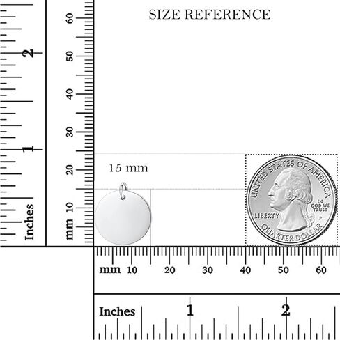 925 Sterling Silver Flat Blank Round Pendants Stamping Tags Engravable Coin Disc Plate Gold Charms for Necklace Bracelet Jewelry DIY in Saudi Arabia