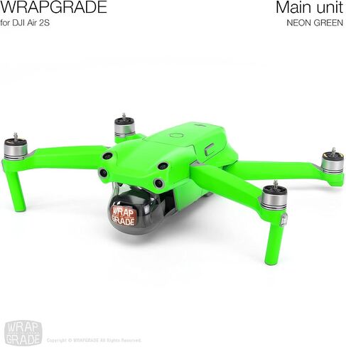 Wrapgrade Main Unit Skin DJI Compatible with DJI Air 2S (NEON ORANGE) in Kuwait
