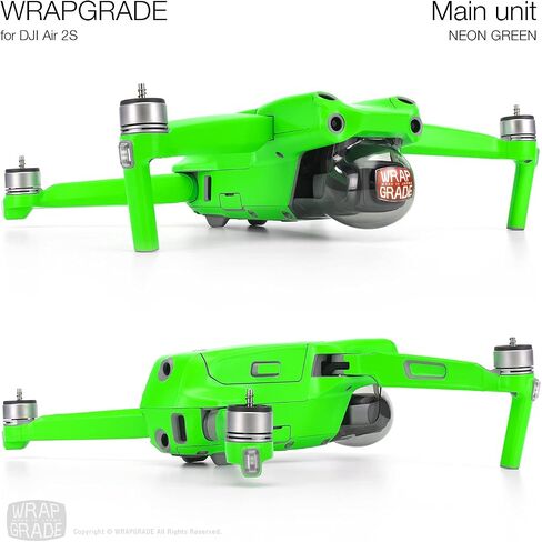 Wrapgrade Main Unit Skin DJI Compatible with DJI Air 2S (NEON ORANGE) in Kuwait