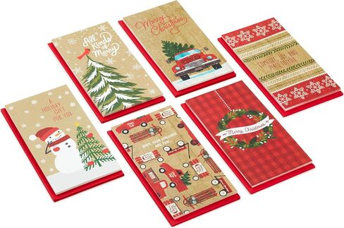 Hallmark Christmas Gift Card Holders or Money Holders Assortment, Rustic (36 Cards with Envelopes) in Saudi Arabia