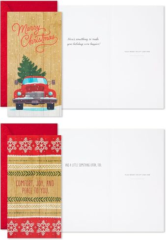 Hallmark Christmas Gift Card Holders or Money Holders Assortment, Rustic (36 Cards with Envelopes) in Saudi Arabia
