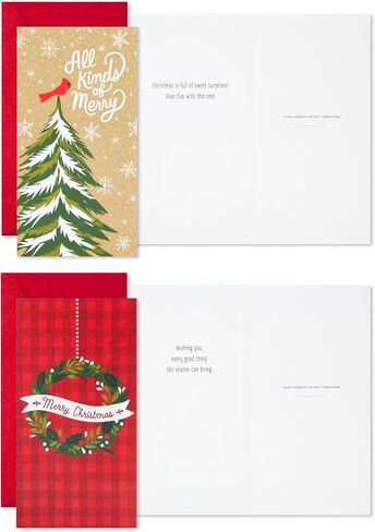Hallmark Christmas Gift Card Holders or Money Holders Assortment, Rustic (36 Cards with Envelopes) in Saudi Arabia