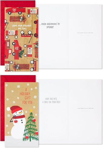 Hallmark Christmas Gift Card Holders or Money Holders Assortment, Rustic (36 Cards with Envelopes) in Saudi Arabia