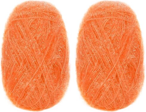 CAMAL Scrubby Yarn for Dishcloths Polyester Yarn for Crocheting Supplies Sparkle Colorful Hand Knitting Yarn for Dishcloths, DIY Crafts, 2 Pack 109 Yards Per Skein(Emerald Green) in Kuwait