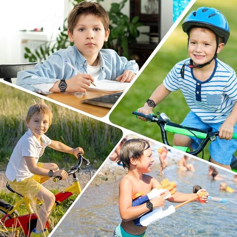 SOCICO Children Analog Watch Waterproof Time Teaching Boys Girls Watch Soft Band Learning Time Wrist Watch for Kids in Kuwait