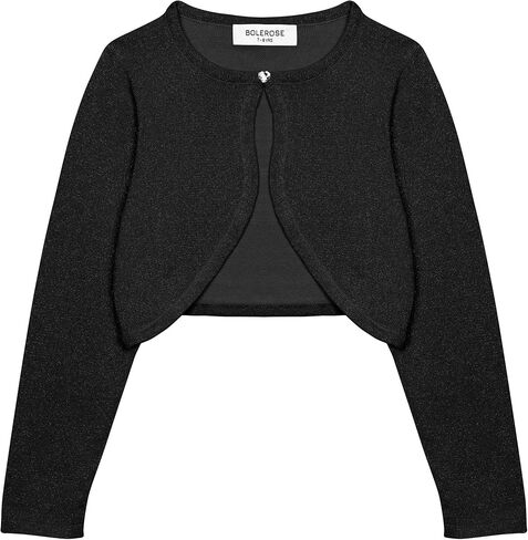 BOLEROSE Girls Long Sleeve Sparkle Cardigan Childrens Kids Bolero Shrug in Kuwait