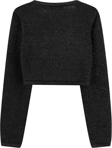 BOLEROSE Girls Long Sleeve Sparkle Cardigan Childrens Kids Bolero Shrug in Kuwait